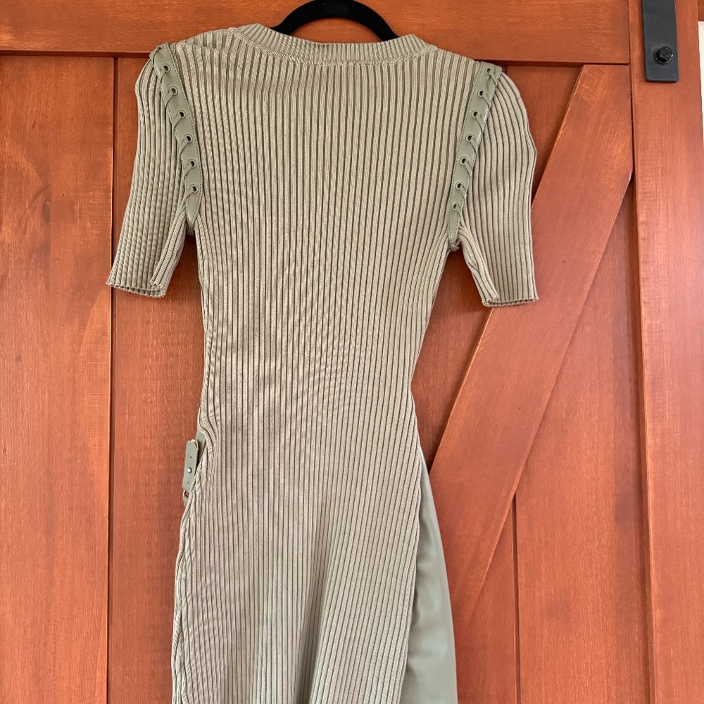 Jonathan Simkhai Intermix Olive Green dress - Picture 7 of 9